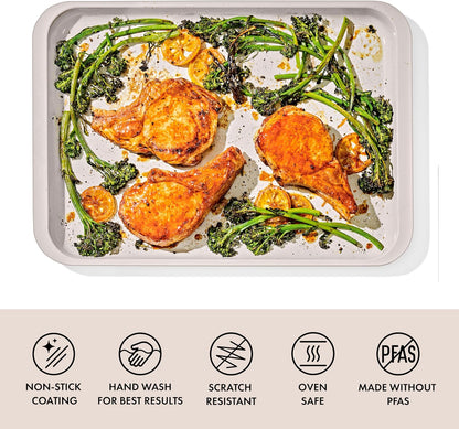OXO Good Grips Half Sheet Pan - Non-Stick Pro Ceramic Coated Metal Bakeware for Perfect Biscuits
