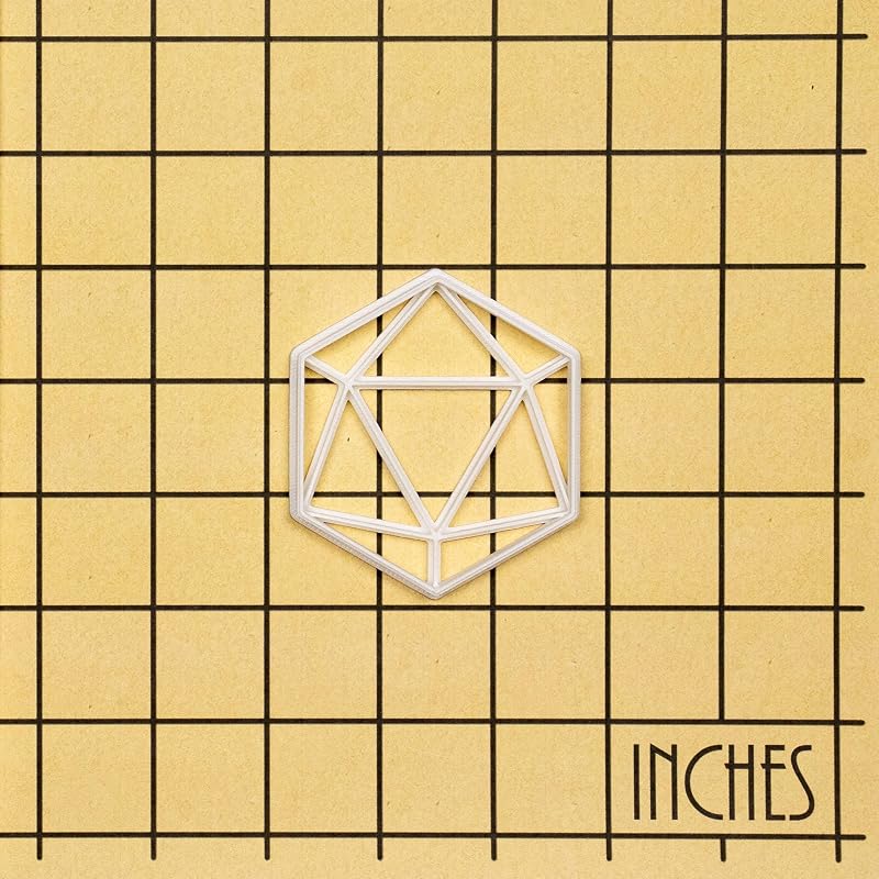 Icosahedron Cookie Cutter, 6.5x7.4 cm – 5 mm Dough Thickness, Bakerlogy