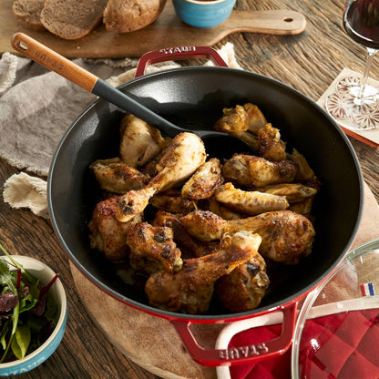 STAUB Cast Iron Dutch Oven - 4.5-Quart Perfect Pan for 4-5 Servings | Made in France, Cherry
