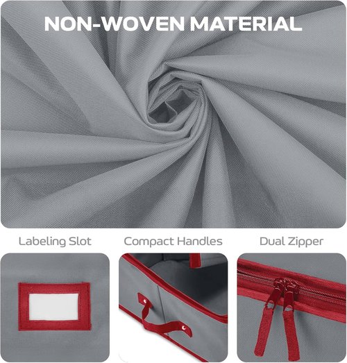 Christmas Wrapping Paper Organizer by [Brand Name] - Storage Bag with Straps & Pockets, Fits Up to 24 Rolls, Gray