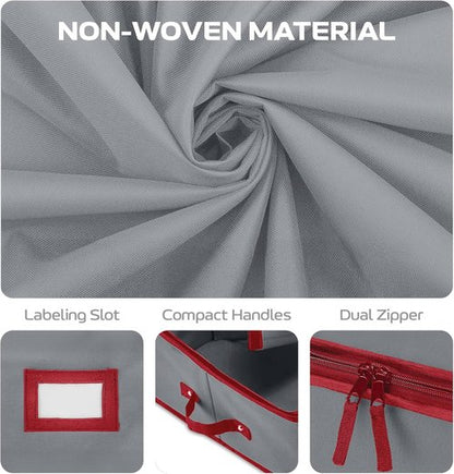 Christmas Wrapping Paper Organizer by [Brand Name] - Storage Bag with Straps & Pockets, Fits Up to 24 Rolls, Gray