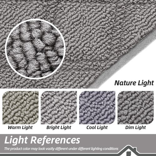 BEQHAUSE Dirt Trapper Door Mat 32" x 48", Non-Slip Washable Doormats Welcome Mat, Dirt Resistant and Absorbent Entrance Mat, Low Profile Floor Mats for Front Back Door, Entryway, Grey