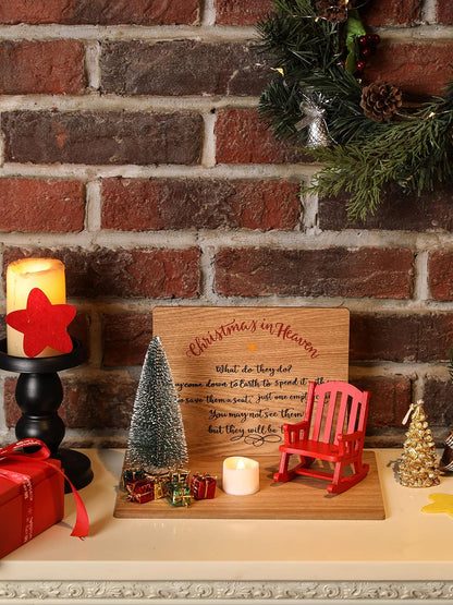 Regine Switzerland Christmas Memorial Candle Holders - Elegant Rocking Chair Ornament for Remembrance