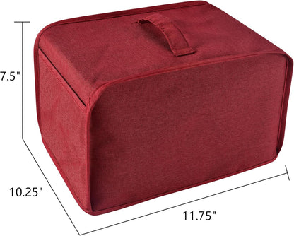 Red Toaster Cover - Dust & Fingerprint Protection with 2 Pockets | Machine Washable for 2 Slice Toasters