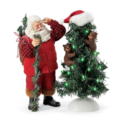 Santa & Bear Cub Lit Figurine Set – Possible Dreams Sports & Leisure, 12 Inch