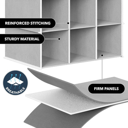 Simple Houseware 24-Section Hanging Shoe Organizer - Gray Closet Storage Solution
