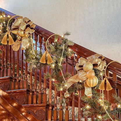 Christmas Garland Ties with Tassels 24in - 15 Pcs, Gold (Variation: Gold+15)