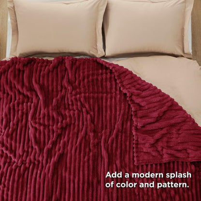 Bedsure GentleSoft Red Full Blanket for Bed - Cozy Soft Blankets for Women, Cute Large Throws for Girls, 84x90 Inches