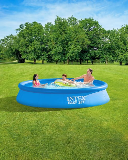 **INTEX Easy Set Inflatable 12 ft x 30 in Above Ground Pool - Includes 530 GPH Filter Pump**