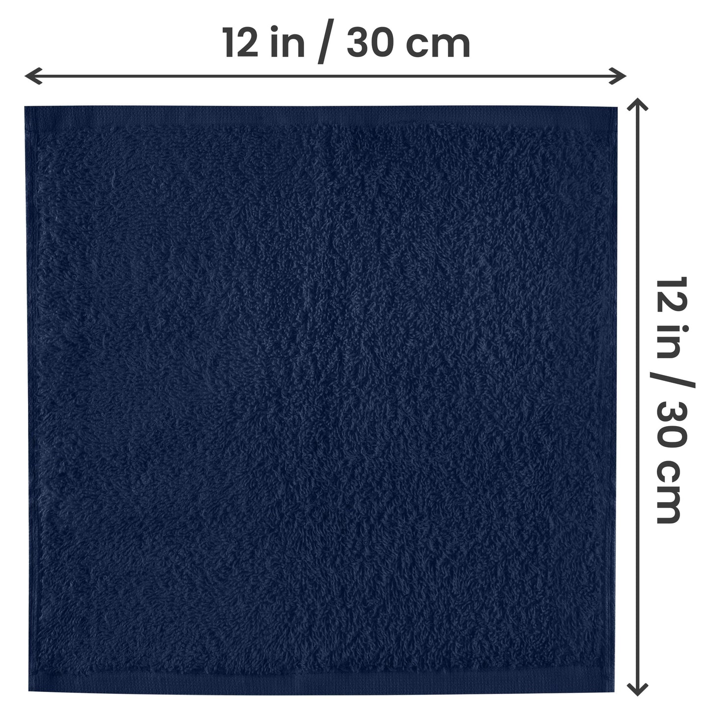 Utopia Towels 60 Pack Cotton Washcloths Set, 100% Ring Spun Cotton, Premium Flannel Face Cloths, Highly Absorbent and Soft Feel Fingertip Towels, Navy