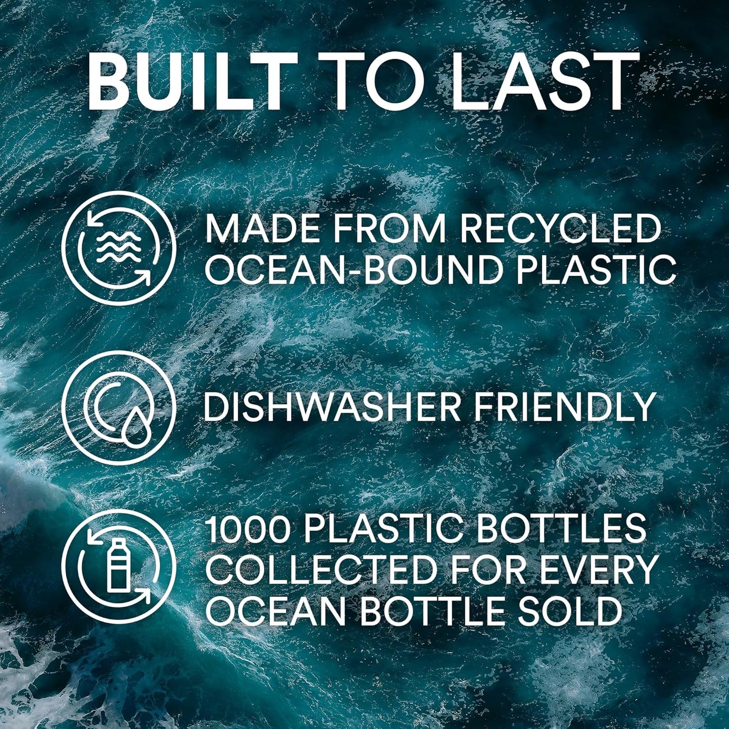 Ocean Bottle Original 17 oz - Stainless Steel Water Bottle | Reusable & Eco-Friendly Gift (Rock Grey)