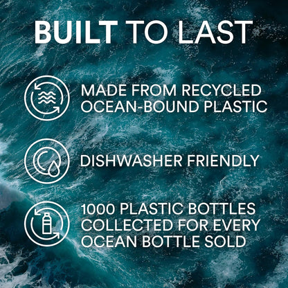 Ocean Bottle Original 17 oz - Stainless Steel Water Bottle | Reusable & Eco-Friendly Gift (Rock Grey)