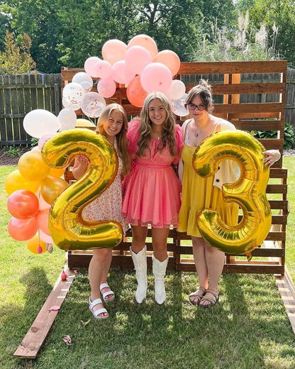 Gold Number 70 Balloon - 40 Inch Golden 70th Birthday Decorations for Men & Women