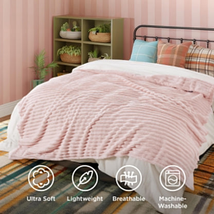 Bedsure GentleSoft Crystal Pink Full Blanket for Bed - Cozy Soft Blankets for Women, Cute Large Throws for Girls, 84x90 Inches