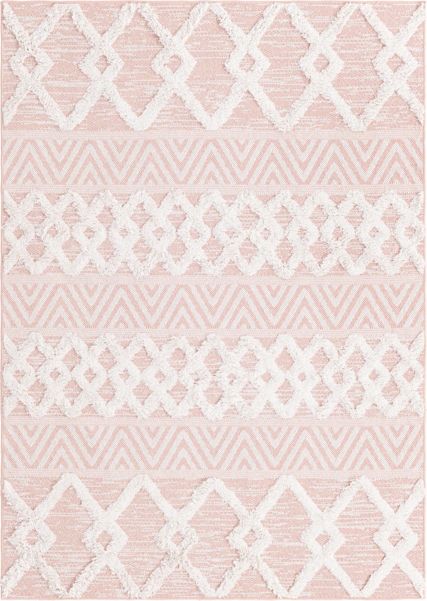 Unique Loom Sabrina Soto Casa Collection Area Rug - Valencia (4' 5'' x 6' Rectangle, Pink/ Ivory)