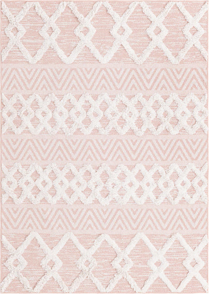 Unique Loom Sabrina Soto Casa Collection Area Rug - Valencia (4' 5'' x 6' Rectangle, Pink/ Ivory)