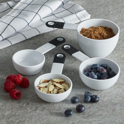 KitchenAid Measuring Cups - Classic Set of 4 in White and Black for Accurate Cooking Measurements