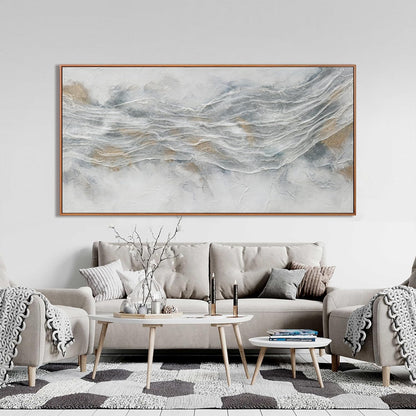 Skiennix Abstract Canvas Wall Art - Modern Framed Decor for Living Room | Large 29" X 58" Prints