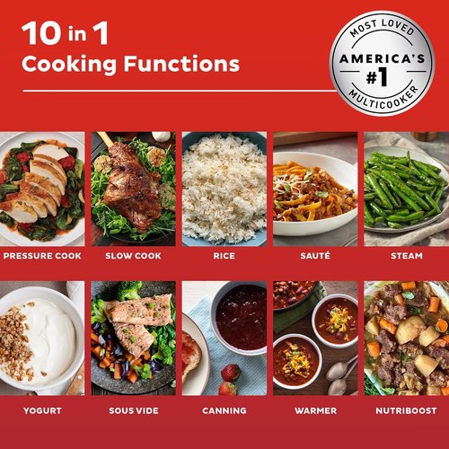 Instant Pot Pro Plus Wi-Fi 10-in-1 Pressure Cooker - Smart Cooking with 800+ Recipes, 6 Quart