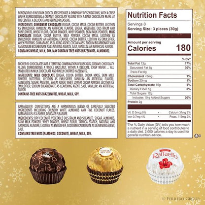 Ferrero Collection Advent Calendar - Premium Gourmet Assorted Chocolates | 9.5 oz, 25 Count, Gold