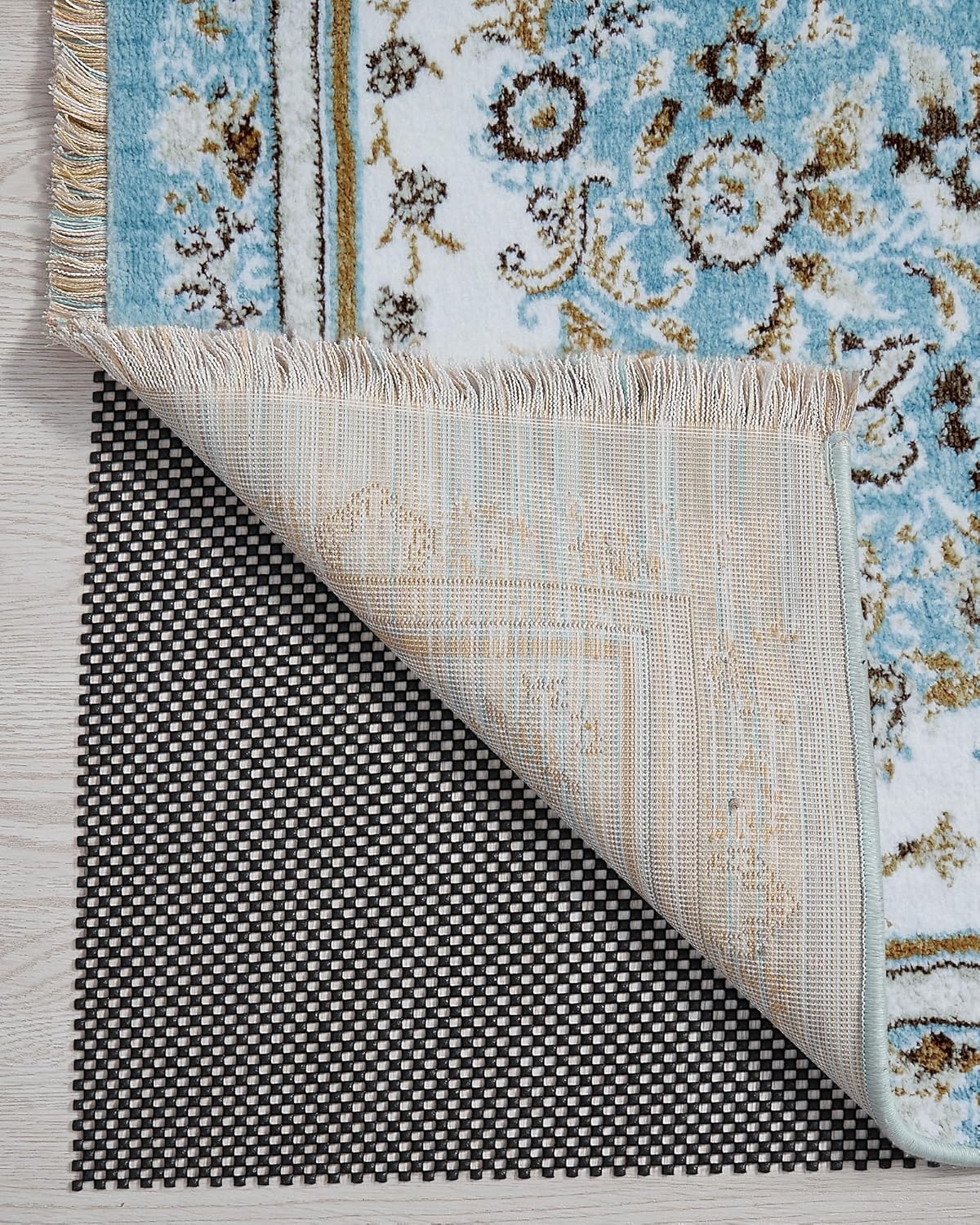 Veken Rug Pad Gripper - Non-Slip 8x10 Ft Mat for Hardwood & Tile Floors | Thick Anti-Skid Design