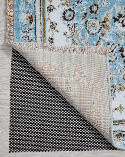 Veken 8x10 Ft Rug Pad Gripper for Hardwood Floors, Non Slip Black Rug Pads for Area Rugs, Thick Rug Grippers for Tile Floors, Under Carpet Anti Skid Mat, Keep Your Rugs Safe and in Place