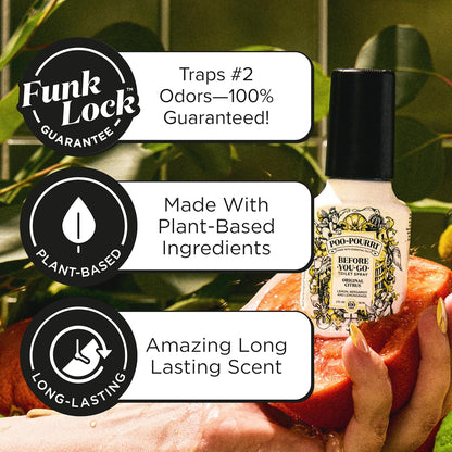 Poo-Pourri Toilet Spray Bundle - Original Citrus 2 Fl Oz & Travel Size 1 Fl Oz | Fresh Lemon & Bergamot Scent