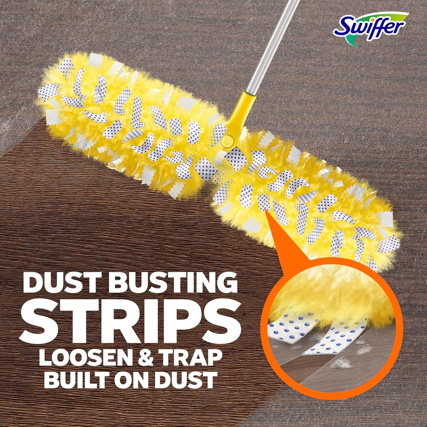 Swiffer Duster Kit - Heavy Duty Starter Kit with 8 Refills & 6 ft Extendable Handle