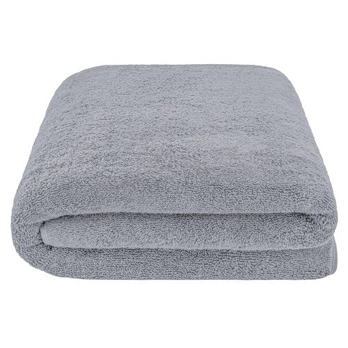 American Soft Linen 100% Cotton 600 GSM Turkish 40x80 Oversized Bath Towel Sheet, Extra Large Adult Towels for Bathroom, Light Grey Bath Sheet