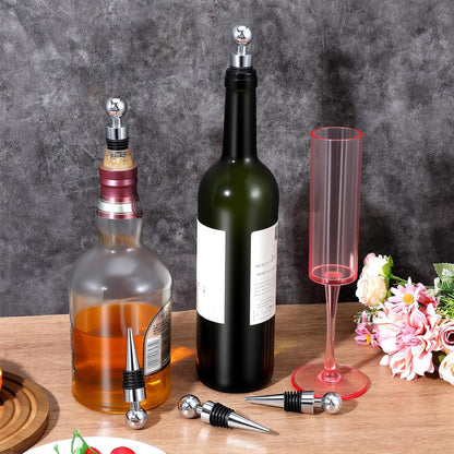 Wine Stoppers for Wine Bottles 30 Pcs Wine Bottle Stopper with Silicone Vacuum Wine Bottles Corks Reusable Wine Stopper for Bar, Holiday Party Suitable for Standard Bottle