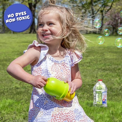 Fubbles Little Kids Bubbles - 64oz Non-Toxic Bubble Solution | Refill for Bubble Machines & Toys