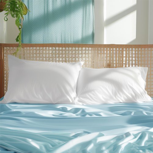 Bedsure White Pillow Cases Set of 2, Cooling Pillow Cases Queen, Rayon Derived from Bamboo Queen Pillowcases, PureWoven Soft Valentines Pillow Covers with Envelope Closure, Gifts, 20x30 Inches