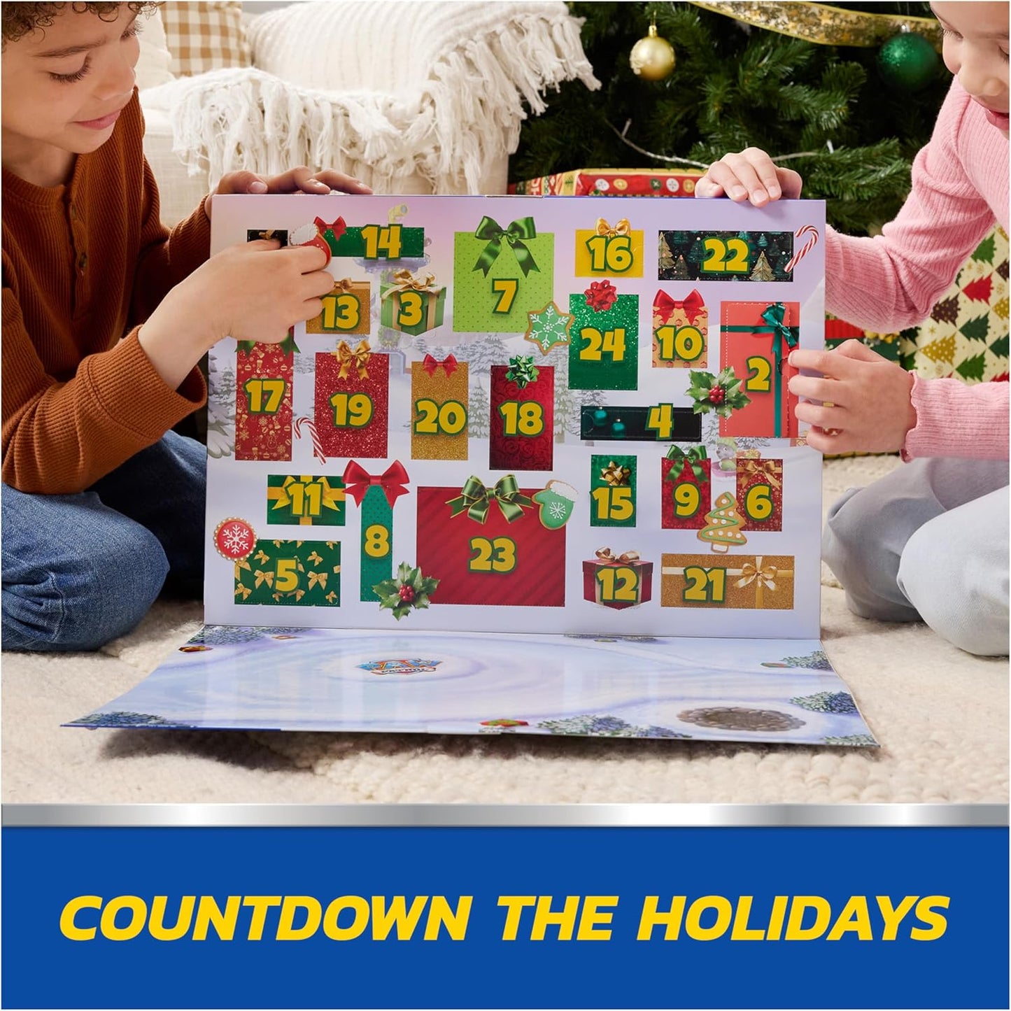 PAW Patrol Advent Calendar 2025 - 24 Surprise Toys with Figures, Mini Vehicles & Accessories for Kids 3+