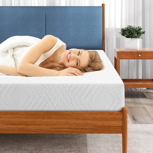 Green Tea Gel Infused Twin Mattress by [Brand Name] - 8-Inch Medium-Firm Memory Foam for Cool Sleep & Pressure Relief