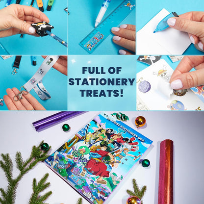 One Piece Advent Calendar 2025 - 24 Surprises Including Mini Notebook, Keychain & Pens | Perfect Anime Christmas Gift for Kids & Teens