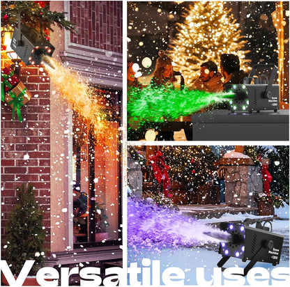 UPGREY 1200W Snow Machine - Indoor/Outdoor Fake Snow Maker for Parties & Events