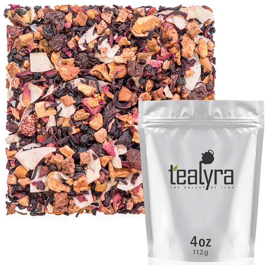 Tealyra - Sweet Berry Compote - Hibiscus - Cherry - Raspbery - Herbal Fruity Loose leaf Tea - Vitamins Rich - Hot and Iced - Caffeine-Free - 112g (4-ounce)