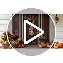 Fall Thanksgiving Wreath Sash - Seasonal Front Door Decor, 1 Piece