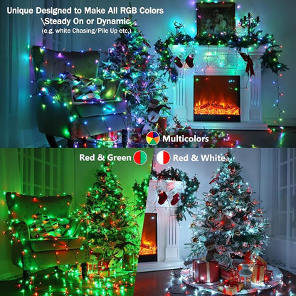Outdoor RGBW 300 LED String Lights with 8 Modes, Green Wire – BrizLabs