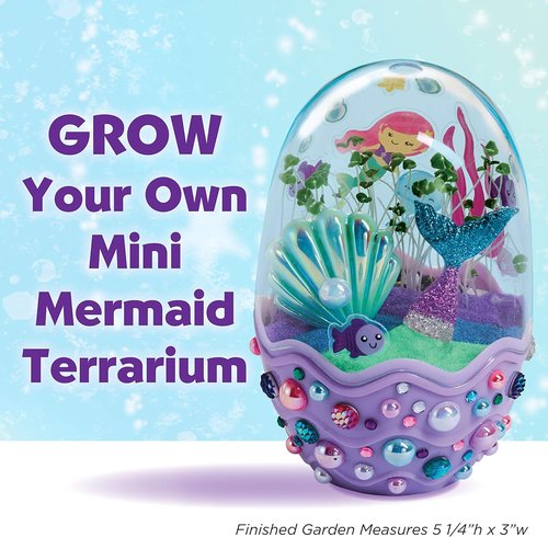 Creativity for Kids Mini Garden - Mermaid Terrarium Kit for Girls | Fun Crafts & Gifts for Ages 6+