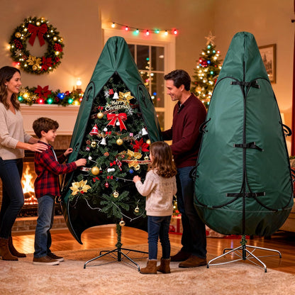 Upright Christmas Tree Storage Bag - 7.5 Ft Cover for 6 to 7.5 Ft Trees | Durable Protection