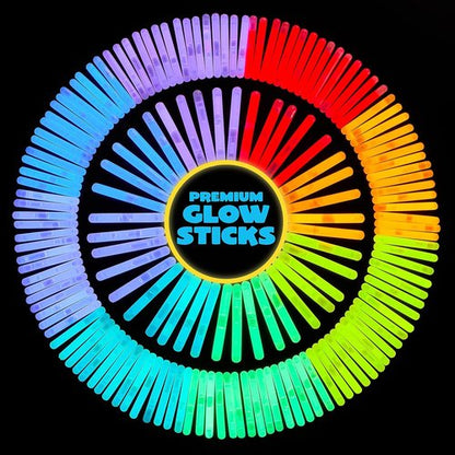 JOYIN 200 Mini Glow Sticks - 1.7" Glow in The Dark Party Favors | 8 Vibrant Colors for Easter & Events