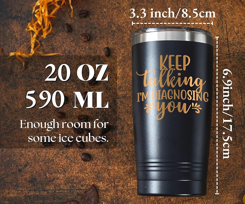 Keep Talking I'm Diagnosing You Tumbler - Psychology Gifts, Black