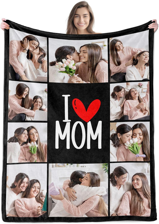 Regine Switzerland Custom Picture Blanket - Personalized Mother's Day Gift for Mom | Ships Next Day