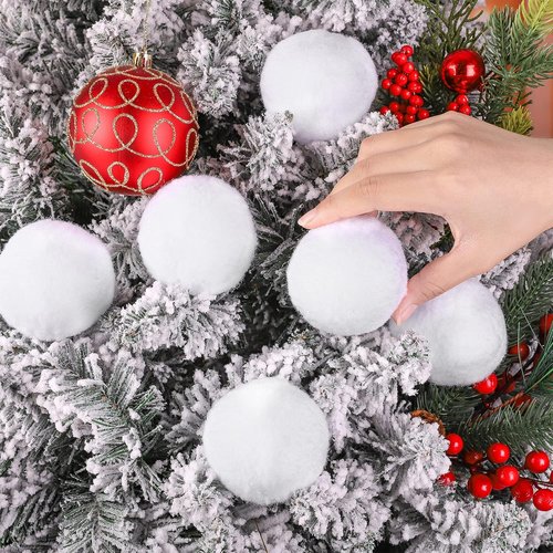 Elcoho 60-Piece Indoor Snow Fight Ball Set - 2.8-Inch Artificial Snowballs for Kids' Winter Games