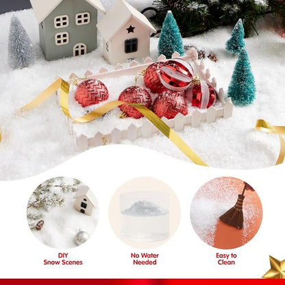 JOYIN 12oz Fake Snow | Artificial Snowflakes for Christmas Tree Decor - 320g Winter Decoration