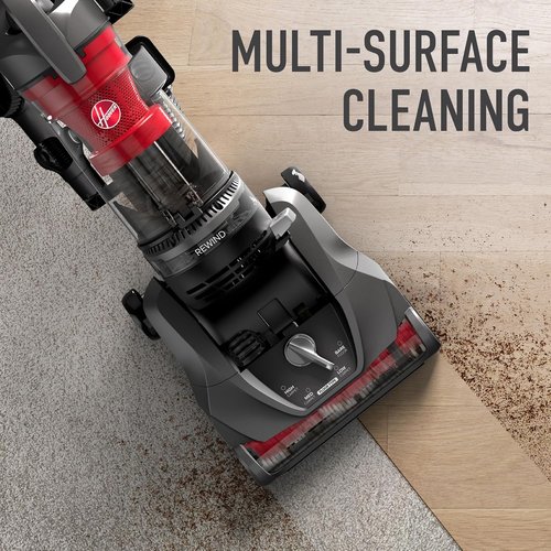 Hoover Rewind Pet Upright Vacuum Cleaner - Bagless Design for Carpet & Hard Floors | Automatic Cord Rewind, Gray