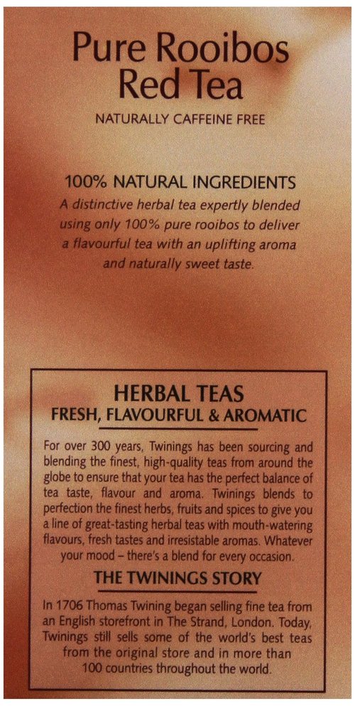 Twinings Tea Red African Rooibos Tea, 20 ct (Pack of 4)