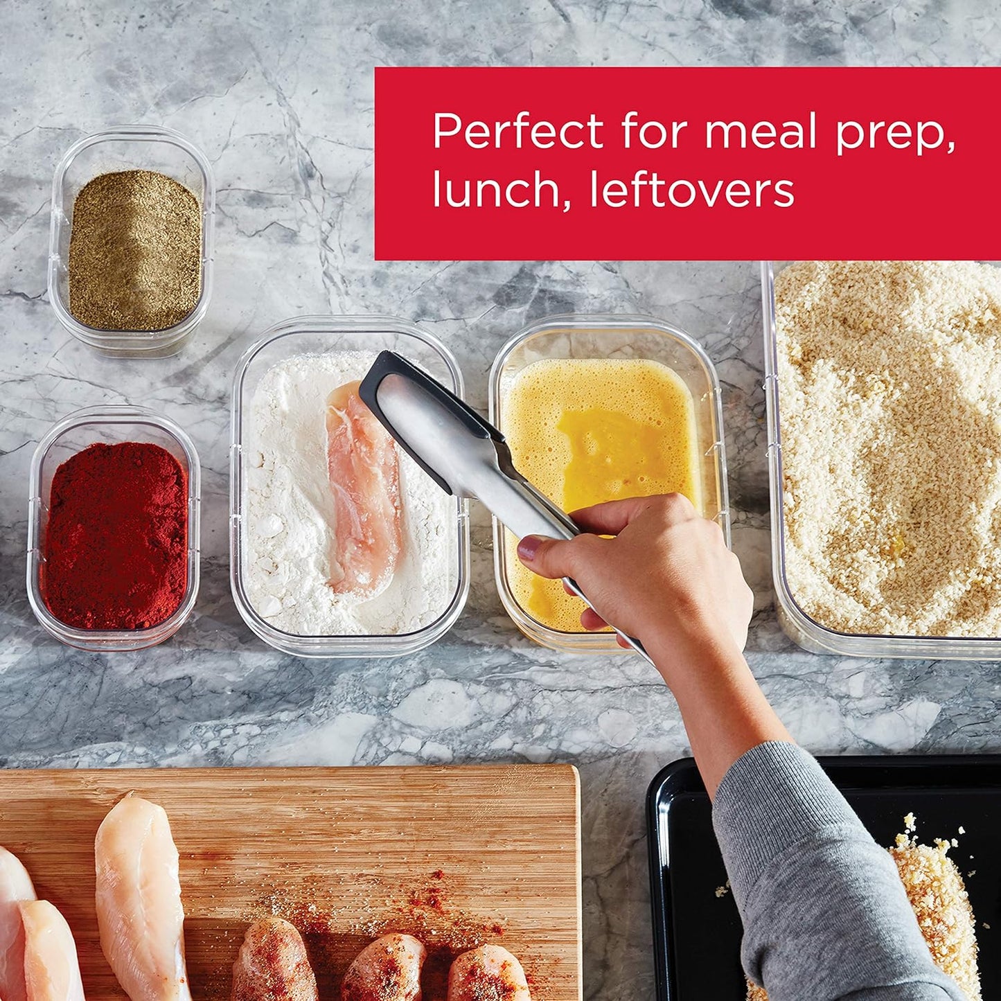 Rubbermaid Brilliance 44-Piece BPA-Free Food Storage Containers - Airtight & Leak-Proof for Meal Prep