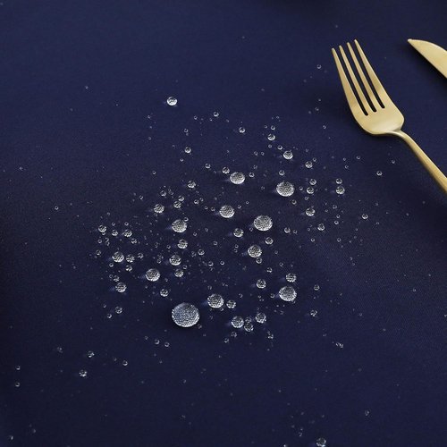 FOLINS&HOME Navy Blue Square Tablecloth - Wrinkle-Free Waterproof Polyester | Heavy-Duty 54 x 54 Inch for Parties & Events